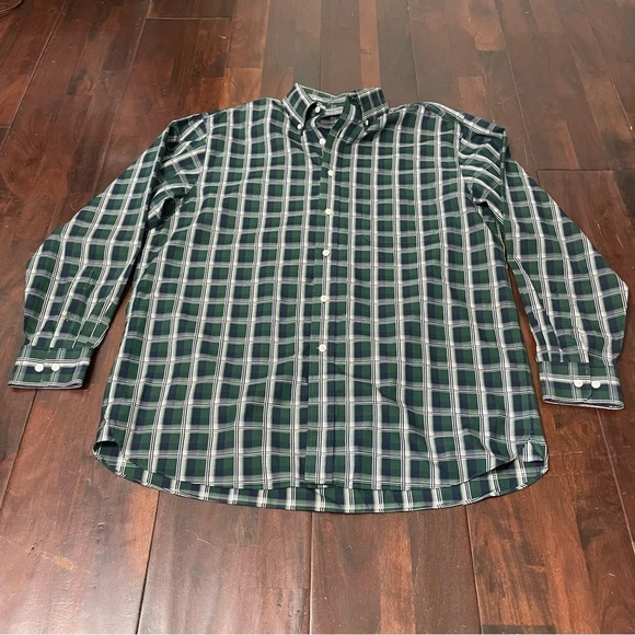 Daniel Cremieux Signature Collection Long Sleeve Button Down Men’s Large Green - Picture 1 of 6
